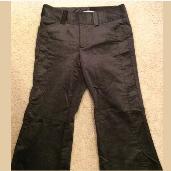 NANETTE LEPORE Charcoal Velvet Like Flare Leg Pant - Picture 3 of 5